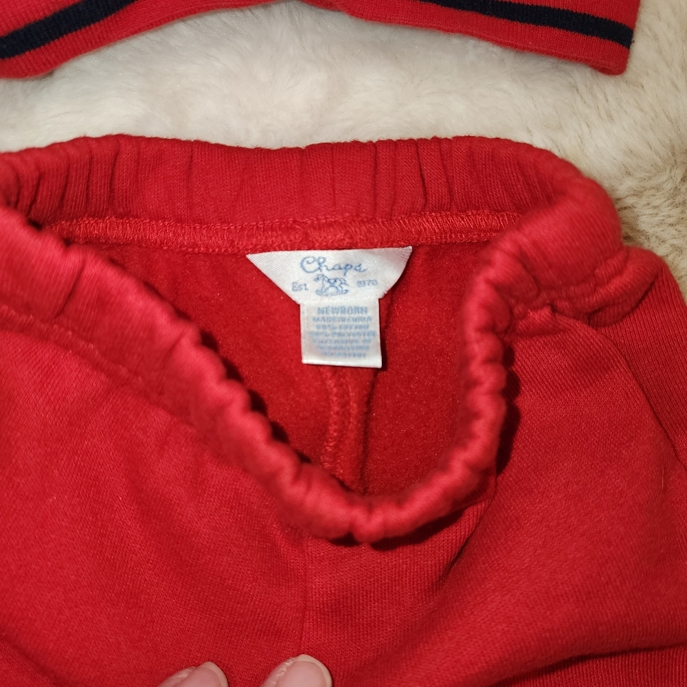 Vintage CHAPS Brand Newborn Two Piece Sweat Suit - Picture 4 of 5